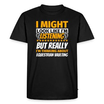 Voltige sportive équestre cadeau amusant - T-shirt Premium bio Homme - noir - Devant - Nico (187cm)