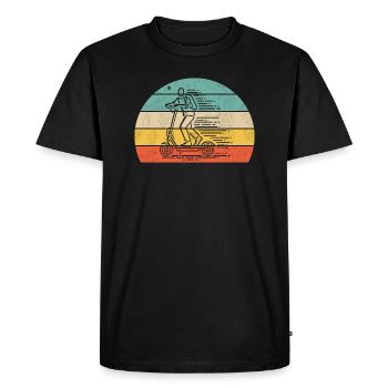 Liberté de la trottinette électrique - T-shirt Premium bio Homme - noir - Devant - Nico (187cm)