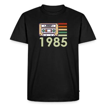 36th Birthday Gift July 1985 - Men's Premium Organic T-Shirt - black - Front - Nico (187cm)