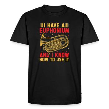 Euphonium Je sais comment l’utiliser Marche baryton - T-shirt Premium bio Homme - noir - Devant - Nico (187cm)