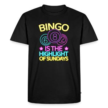 Le jeu de bingo est le point culminant du bingo du dimanche - T-shirt Premium bio Homme - noir - Devant - Nico (187cm)