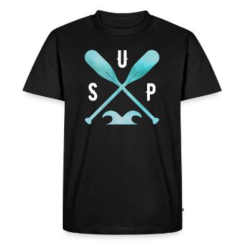 Stand Up Paddle - T-shirt Premium bio Homme - noir - Devant - Nico (187cm)