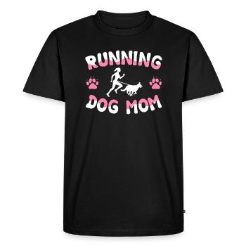 Course de canicross avec chien Canicross Runner - T-shirt Premium bio Homme - noir - Devant - Nico (187cm)