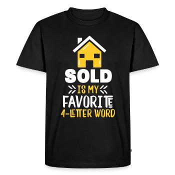 Real Estate Agent House Sale Real Estate Broker - Men's Premium Organic T-Shirt - black - Front - Nico (187cm)