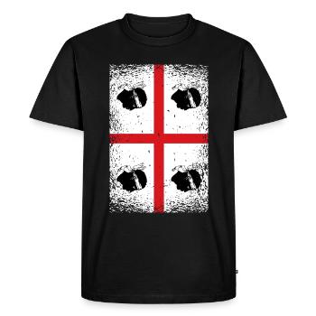 Sardinia Flag Used Look Sardinian Flag Vintage - Men's Premium Organic T-Shirt - black - Front - Nico (187cm)