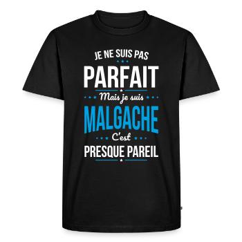 Je ne suis pas parfait mais je suis Malgache - T-shirt Premium bio Homme - noir - Devant - Nico (187cm)