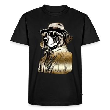 No excuse Gangster Dog no excuses gold - Men's Premium Organic T-Shirt - black - Front - Nico (187cm)