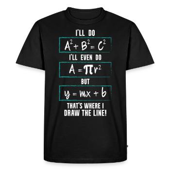 Funny Math Saying Equation Math Joke - Men's Premium Organic T-Shirt - black - Front - Nico (187cm)