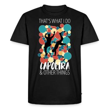 Capoeira - T-shirt Premium bio Homme - noir - Devant - Nico (187cm)