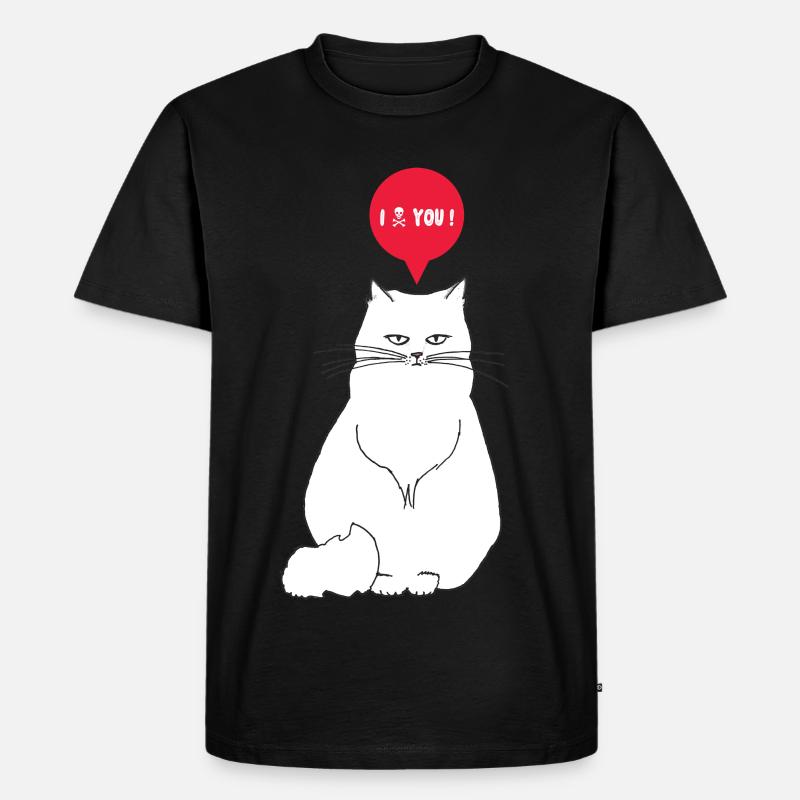 Ich hasse dich - Männer Premium Bio T-Shirt - Schwarz