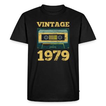 Idée de cadeau d'anniversaire de 1979 année de naissance rétro 1979 - T-shirt Premium bio Homme - noir - Devant - Nico (187cm)