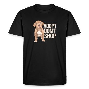Les chiens adoptent au lieu d’acheter - Défenseurs des animaux - T-shirt Premium bio Homme - noir - Devant - Nico (187cm)