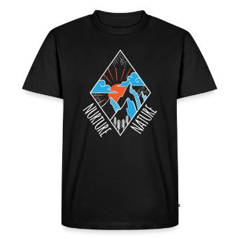 Nourrir la nature Vêtements Changement climatique Cadeau Terre - T-shirt Premium bio Homme - noir - Devant - Nico (187cm)