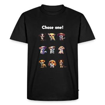 chose one 1 - Men's Premium Organic T-Shirt - black - Front - Nico (187cm)
