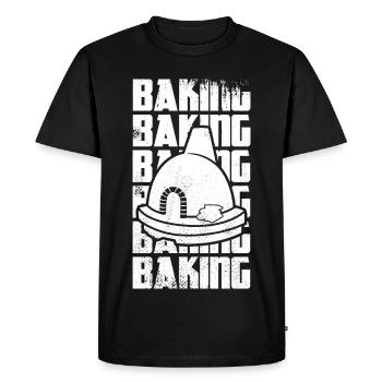 Pâtisserie amusante - T-shirt Premium bio Homme - noir - Devant - Nico (187cm)