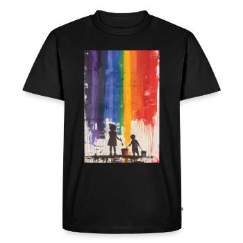 Colourful - Men's Premium Organic T-Shirt - black - Front - Nico (187cm)
