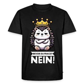 Before You Ask Hedgehog Hedgehog Lover Hedgehog Stinger - Men's Premium Organic T-Shirt - black - Front - Nico (187cm)