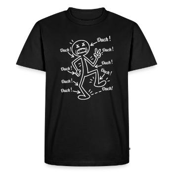 Humour Santé - J'ai pain tout ouch - Men's Premium Organic T-Shirt - black - Front - Nico (187cm)