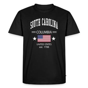 South Carolina - Men's Premium Organic T-Shirt - black - Front - Nico (187cm)