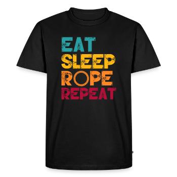 Conception de randonnée pour un grimpeur - T-shirt Premium bio Homme - noir - Devant - Nico (187cm)