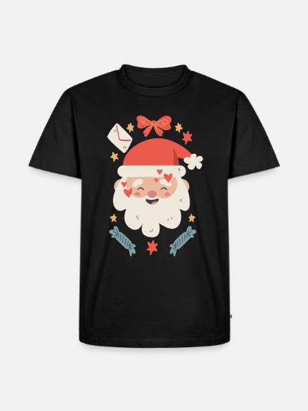Happy Santa Claus - Men's Premium Organic T-Shirt - black