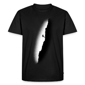 Alpiniste - grimpeur - escalade - T-shirt Premium bio Homme - noir - Devant - Nico (187cm)