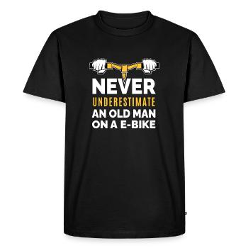 E-biker gift electric bike retiree retirement - Men's Premium Organic T-Shirt - black - Front - Nico (187cm)