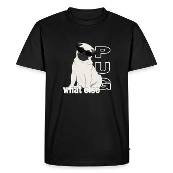 Carlin Je pense cool, conception de carlin pour les amoureux des chiens - T-shirt Premium bio Homme - noir - Devant - Nico (187cm)
