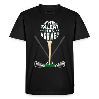 Le talent est arrivé - T-shirt Premium bio Homme - noir - Devant - Nico (187cm)