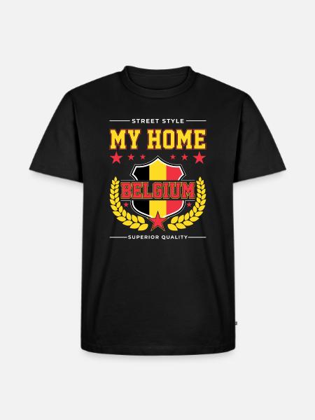 My Home Belgium - Men's Premium Organic T-Shirt - black