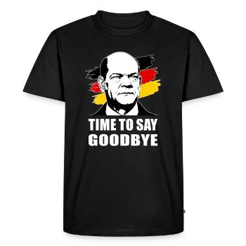 Il est temps de dire au revoir - T-shirt Premium bio Homme - noir - Devant - Nico (187cm)