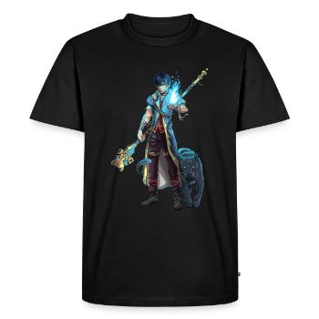 Homme guerrier maître du feu - T-shirt Premium bio Homme - noir - Devant - Nico (187cm)
