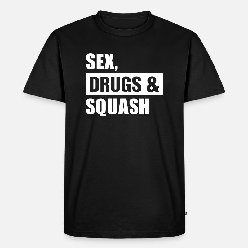 Squash - Männer Premium Bio T-Shirt - Schwarz