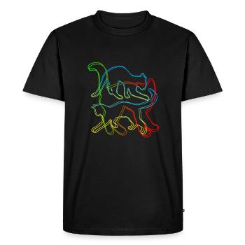 Chats, gueule de bois, chat, meow, cadeau, animal familier, kitty - T-shirt Premium bio Homme - noir - Devant - Nico (187cm)