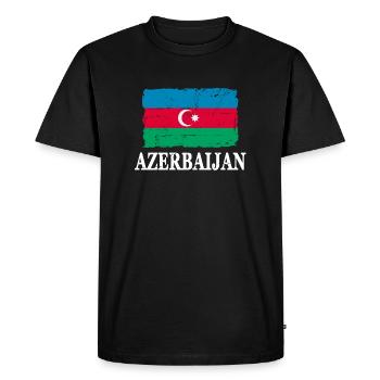Drapeau de l'Azerbaïdjan - Drapeau de l'Azerbaïdjan - T-shirt Premium bio Homme - noir - Devant - Nico (187cm)