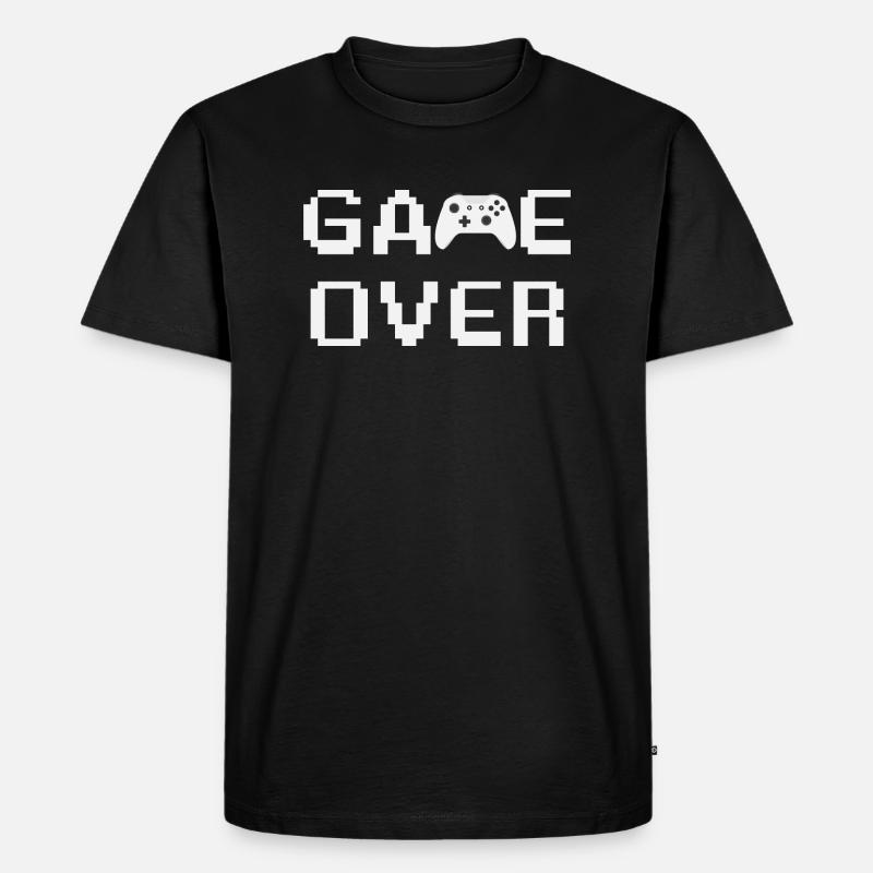 Game Over Controller White - Männer Premium Bio T-Shirt - undefined