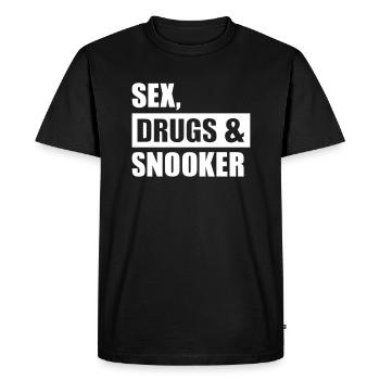 snooker - Men's Premium Organic T-Shirt - black - Front - Nico (187cm)