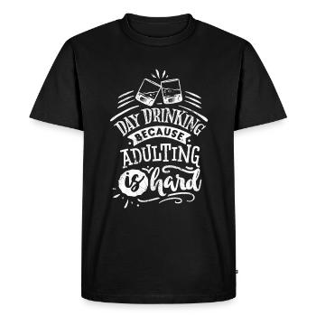 ALCOHOL PARTY GRILL CÉLÉBRATION MOTIFS DE BOISSONS - T-shirt Premium bio Homme - noir - Devant - Nico (187cm)