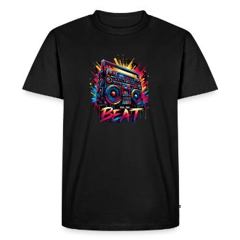Graffiti Boombox Délice - T-shirt Premium bio Homme - noir - Devant - Nico (187cm)