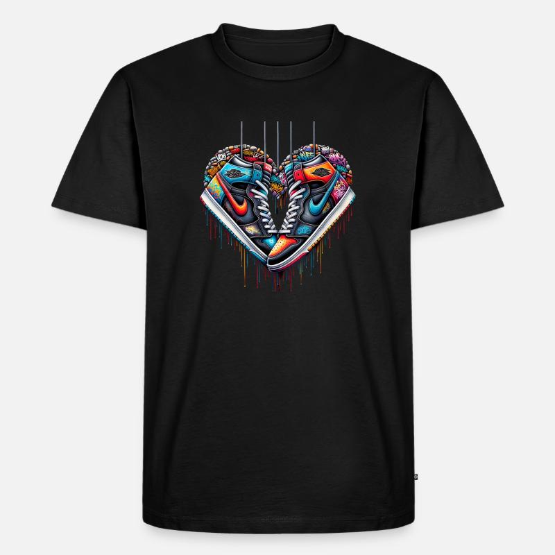 Graffiti Soul Beats - Männer Premium Bio T-Shirt - Schwarz