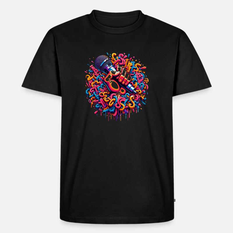 Mic Master - Männer Premium Bio T-Shirt - Schwarz