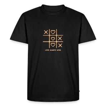 Love Always Wins 3 - Men's Premium Organic T-Shirt - black - Front - Nico (187cm)