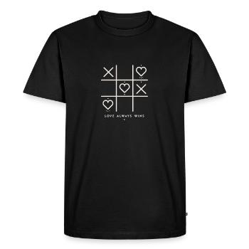 Love always wins - Men's Premium Organic T-Shirt - black - Front - Nico (187cm)