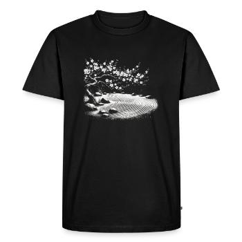 Illumination du jardin zen - T-shirt Premium bio Homme - noir - Devant - Nico (187cm)