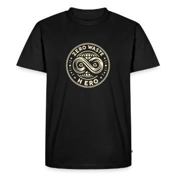 Héros Zéro Déchet 2 - T-shirt Premium bio Homme - noir - Devant - Nico (187cm)