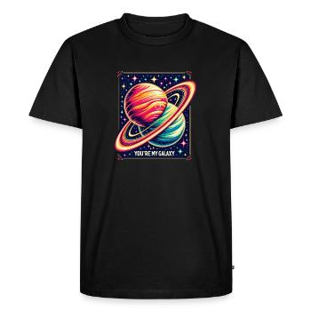Étreinte du ciel nocturne - T-shirt Premium bio Homme - noir - Devant - Nico (187cm)