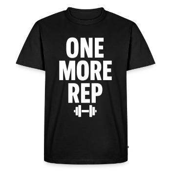 Une rep de plus musculation Muscu Musclé - T-shirt Premium bio Homme - noir - Devant - Nico (187cm)