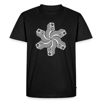 Tekno 23 Spiral Speaker - Men's Premium Organic T-Shirt - black - Front - Nico (187cm)