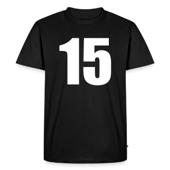 15 - T-shirt Premium bio Homme - noir - Devant - Nico (187cm)