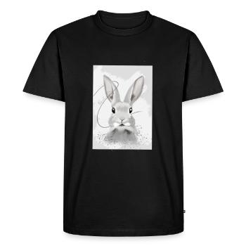 lapin mignon animal enfants - T-shirt Premium bio Homme - noir - Devant - Nico (187cm)